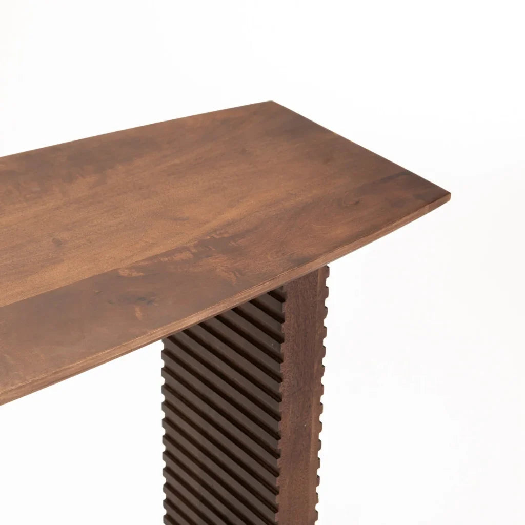 AGRA 120cm SOLID WOOD CONSOLE - LIGHT BROWN