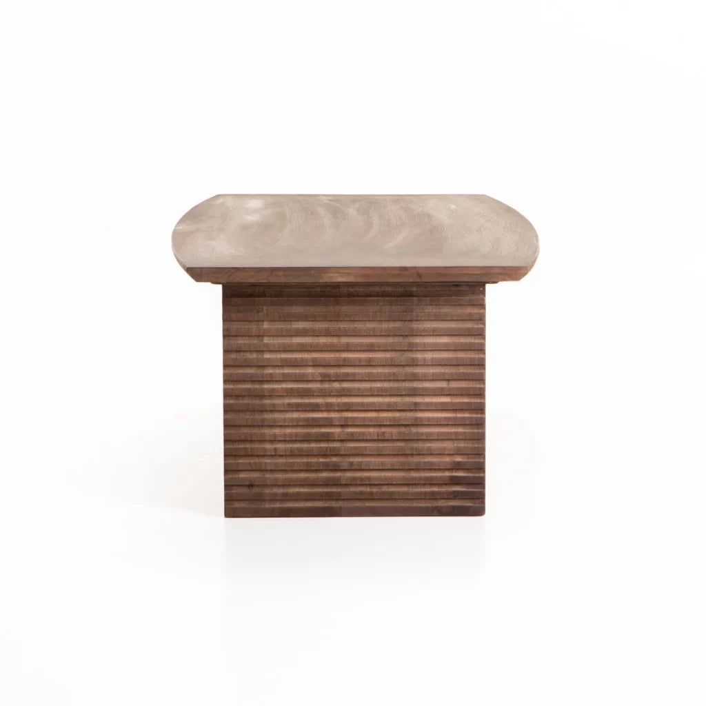 AGRA 120x60cm SOLID WOOD COFFEE TABLE-LIGHT BROWN