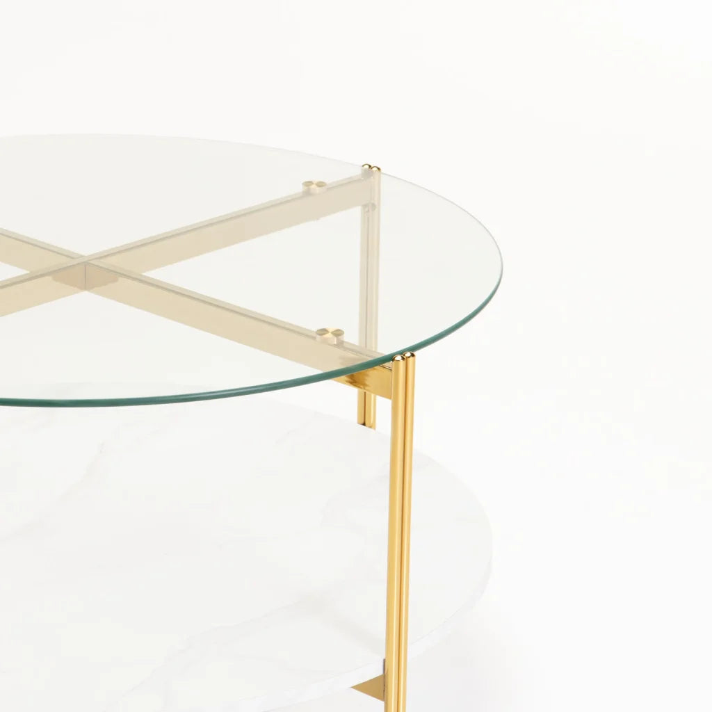 AMORE 80cm ROUND COFFEE TABLE