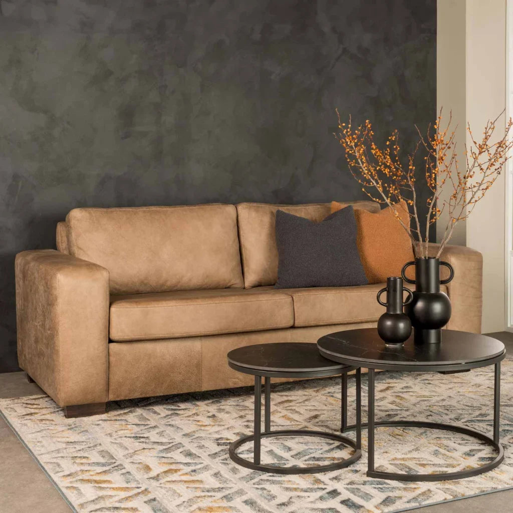 ANTONIO GENUINE LEATHER 3 SEATER COUCH