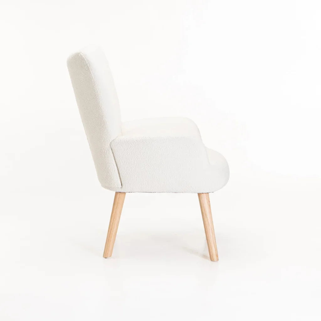 BRODY BOUCLÉ FABRIC CHAIR - CREAM