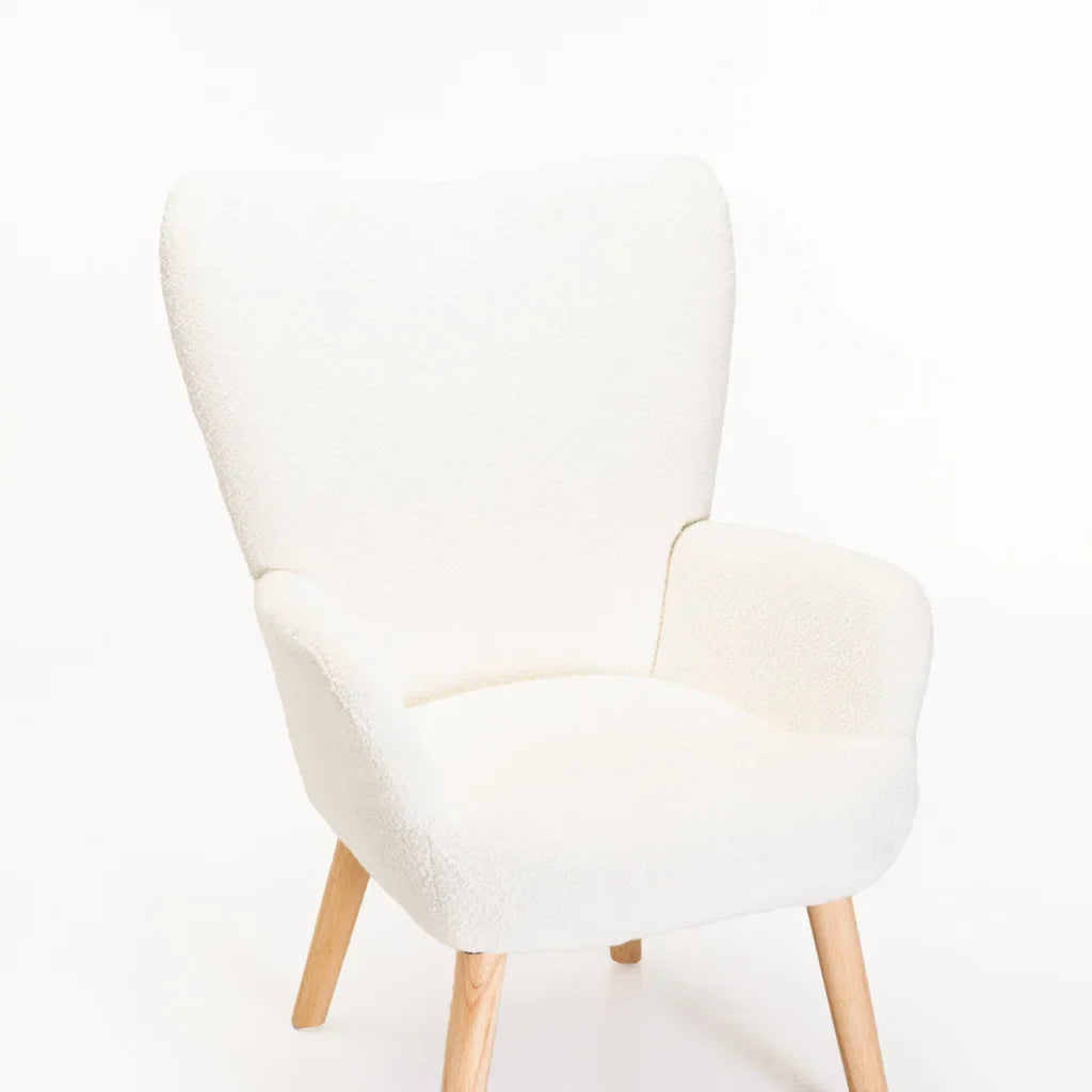 BRODY BOUCLÉ FABRIC CHAIR - CREAM