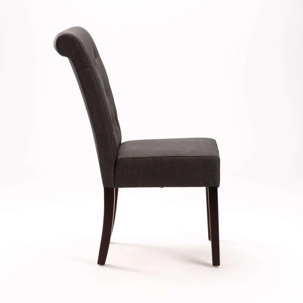 CHESTERFIELD FABRIC DINING CHAIR