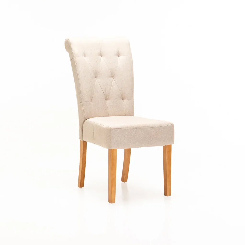 CHESTERFIELD FABRIC DINING CHAIR