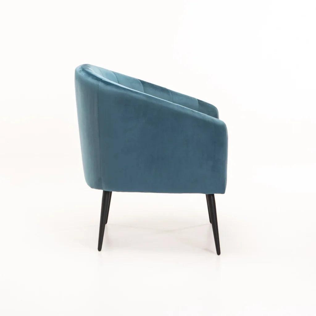 COLT VELVET CHAIR - BLACK LEG