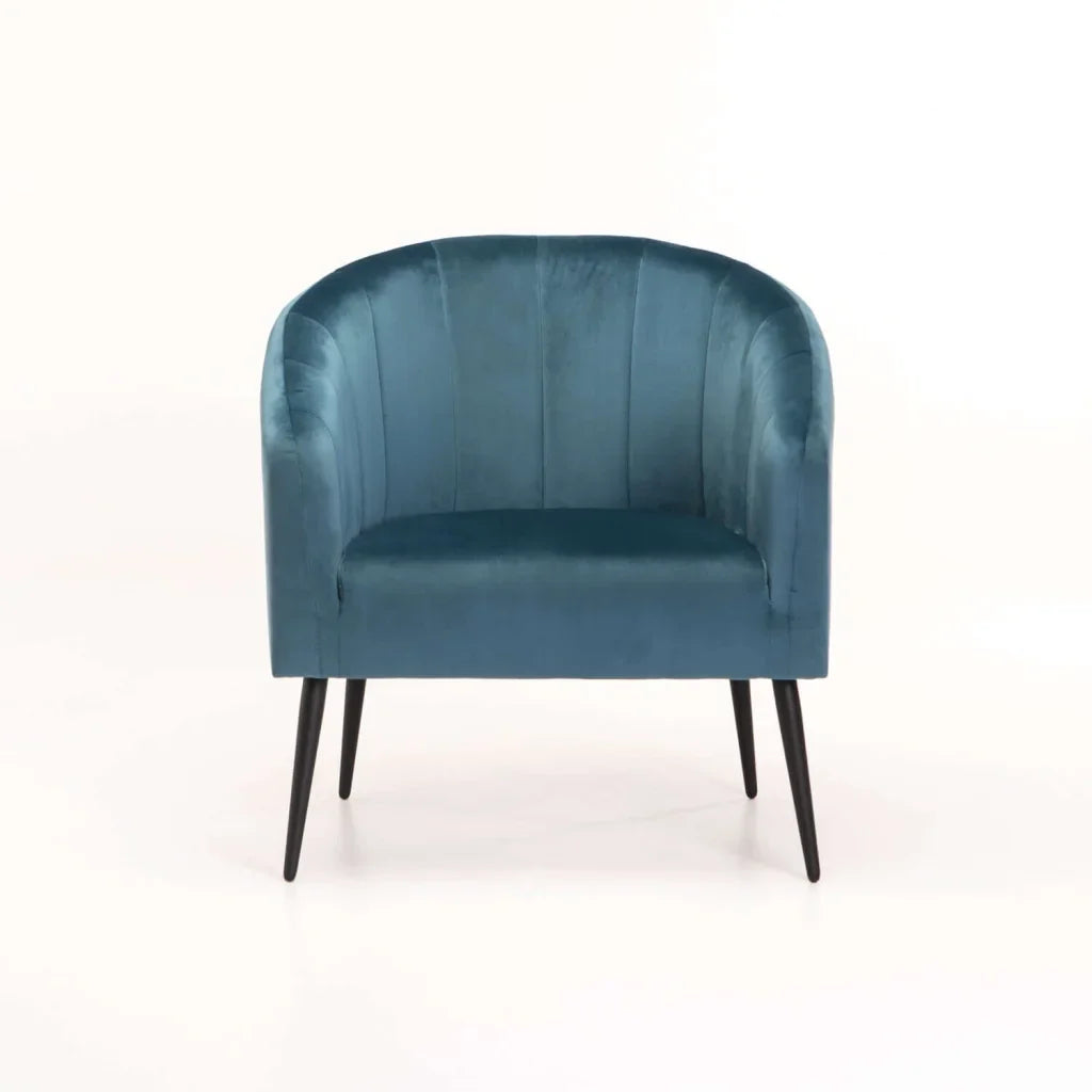 COLT VELVET CHAIR - BLACK LEG