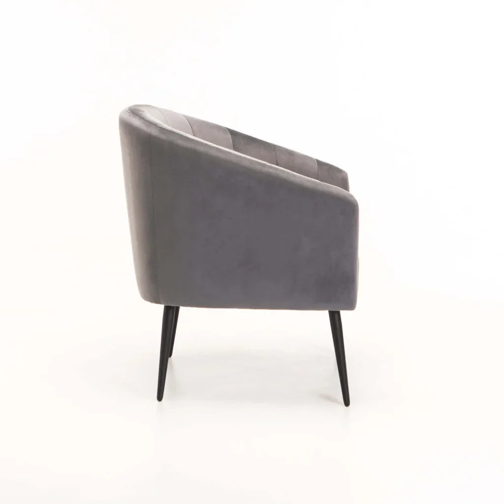COLT VELVET CHAIR - BLACK LEG