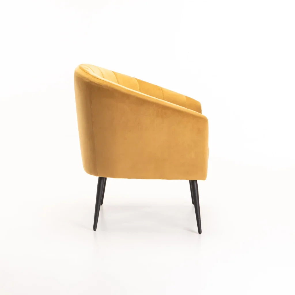 COLT VELVET CHAIR - BLACK LEG
