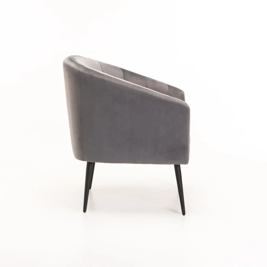 COLT VELVET CHAIR - BLACK LEG