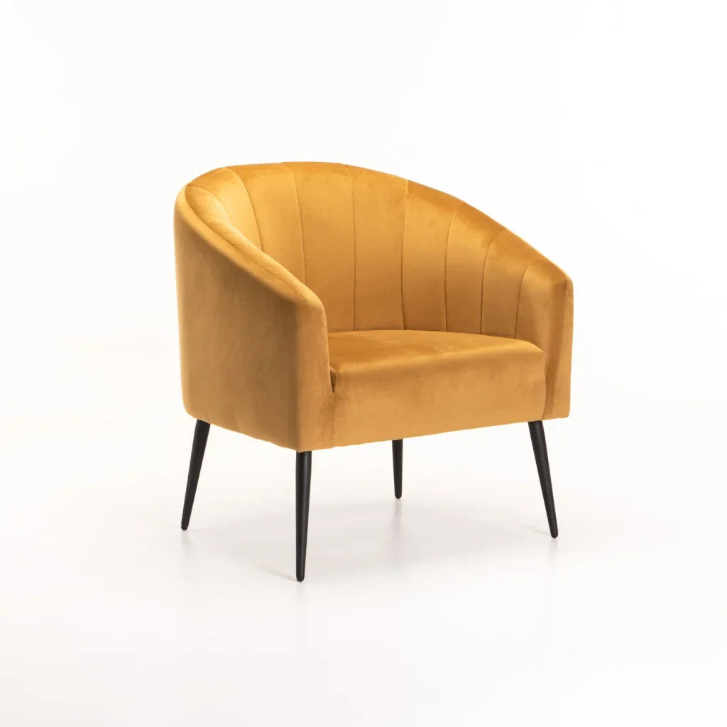 COLT VELVET CHAIR - BLACK LEG