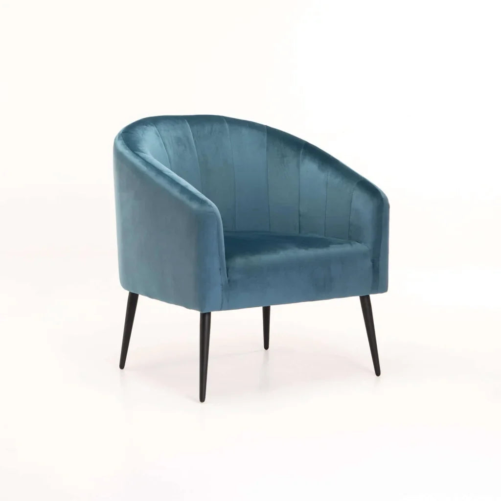 COLT VELVET CHAIR - BLACK LEG