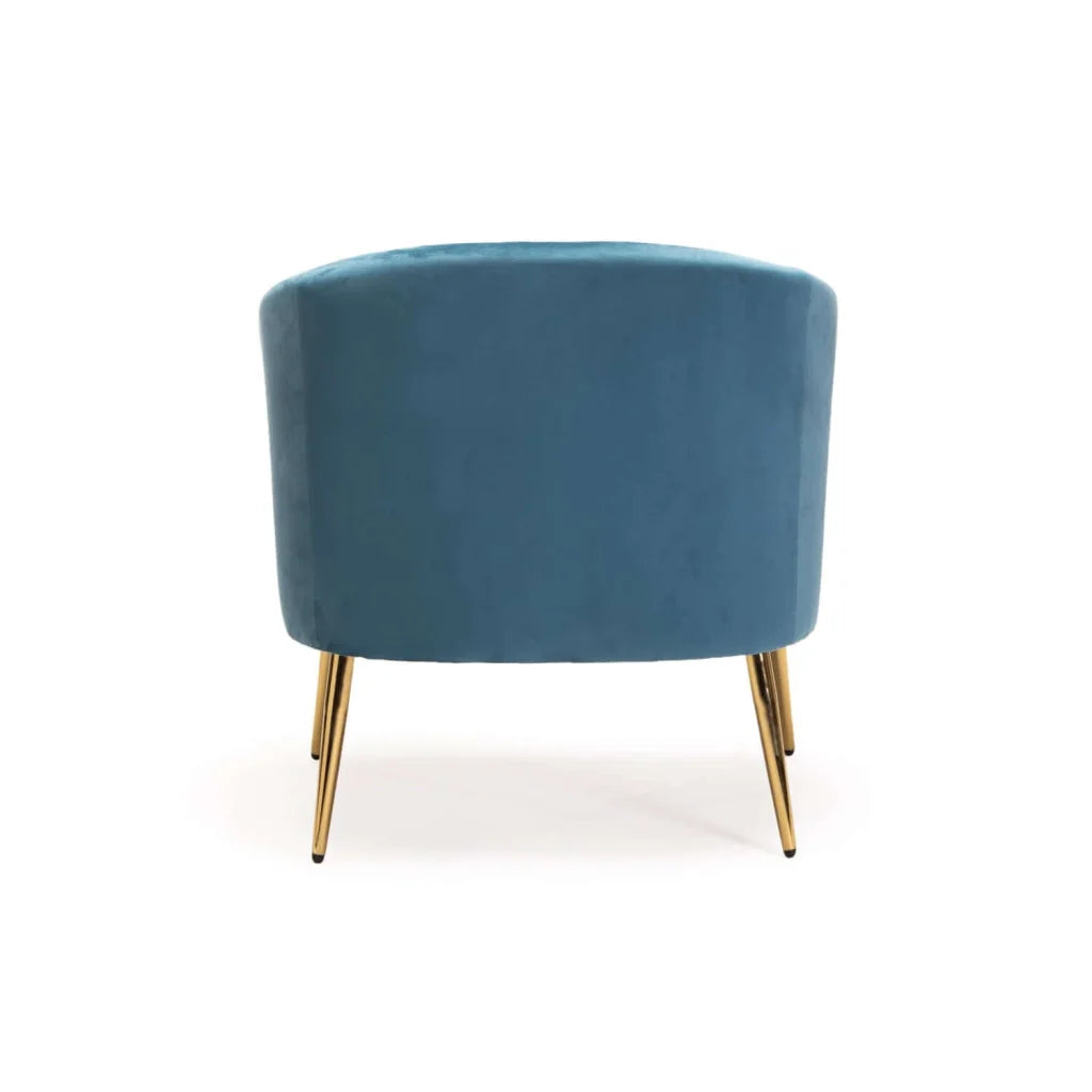 COLT VELVET CHAIR - GOLD LEG