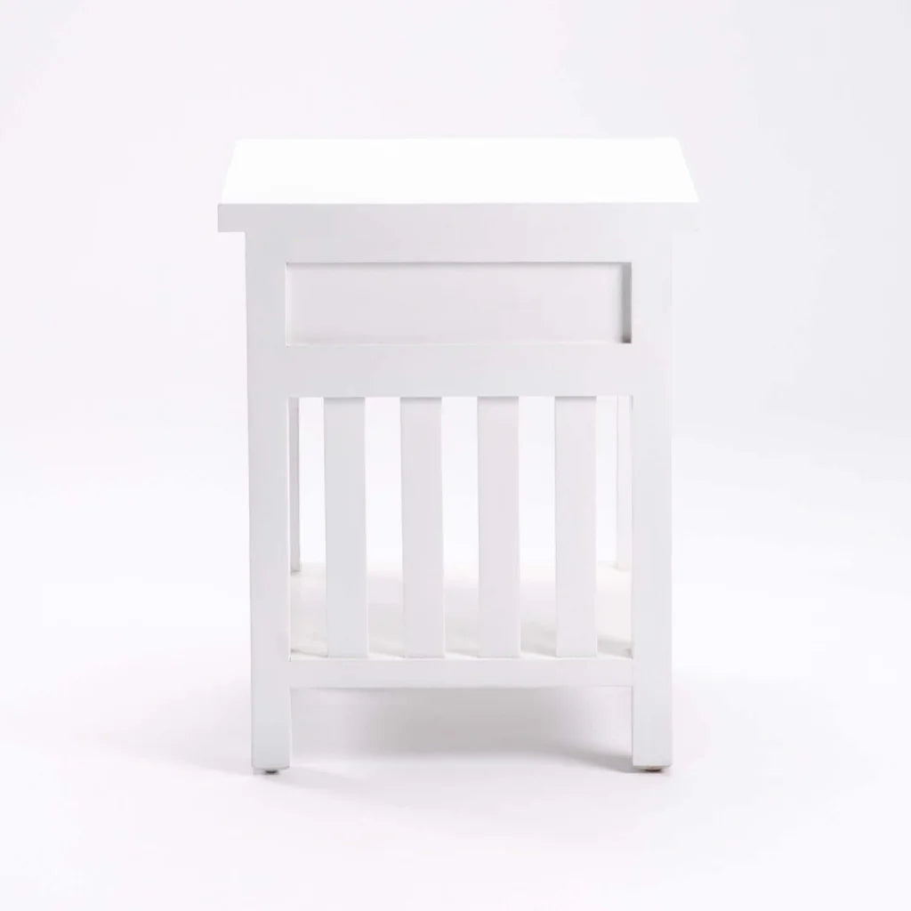 DINA WHITE 1 DRAWER PEDESTAL