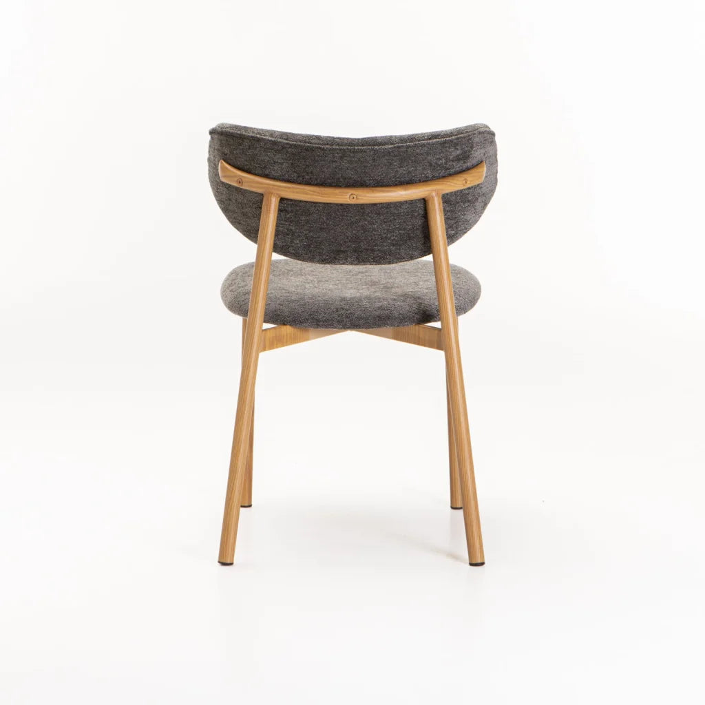 HOLLY FABRIC DINING CHAIR WITH NATURAL LEG