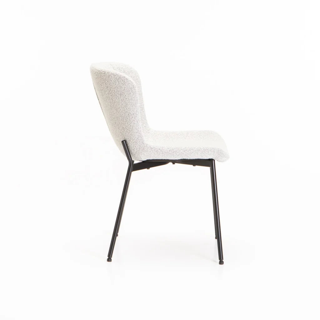 INDIE BOUCLÉ FABRIC DINING CHAIR