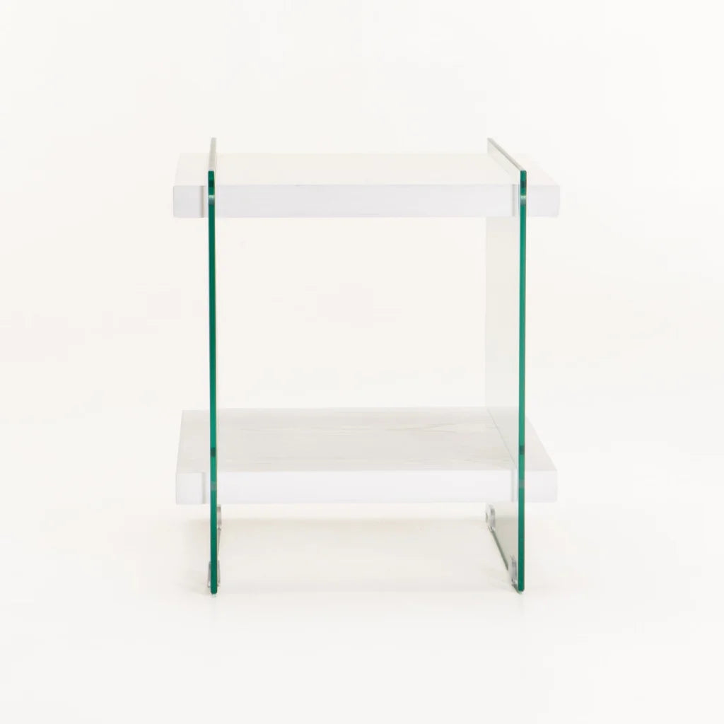 JULEP 45x45cm 8MM TEMPERED GLASS SIDE TABLE