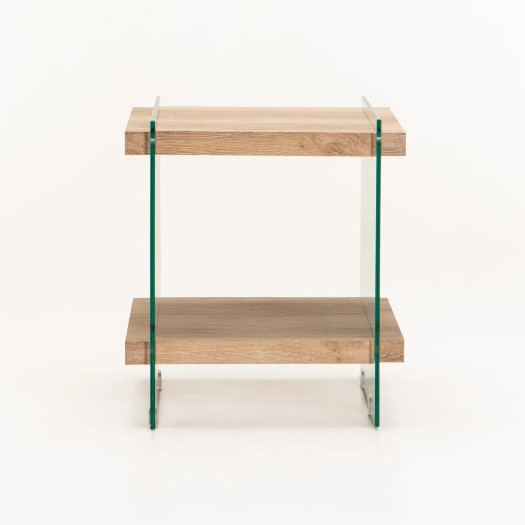 JULEP 45x45cm 8MM TEMPERED GLASS SIDE TABLE