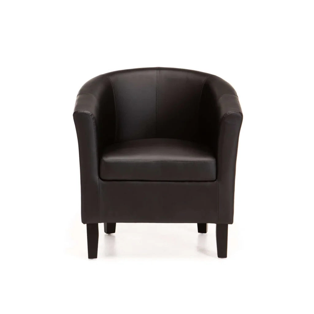 KELLY LEATHER TOUCH TUB ARMCHAIR