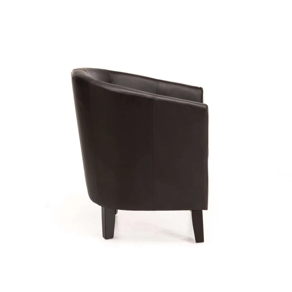 KELLY LEATHER TOUCH TUB ARMCHAIR