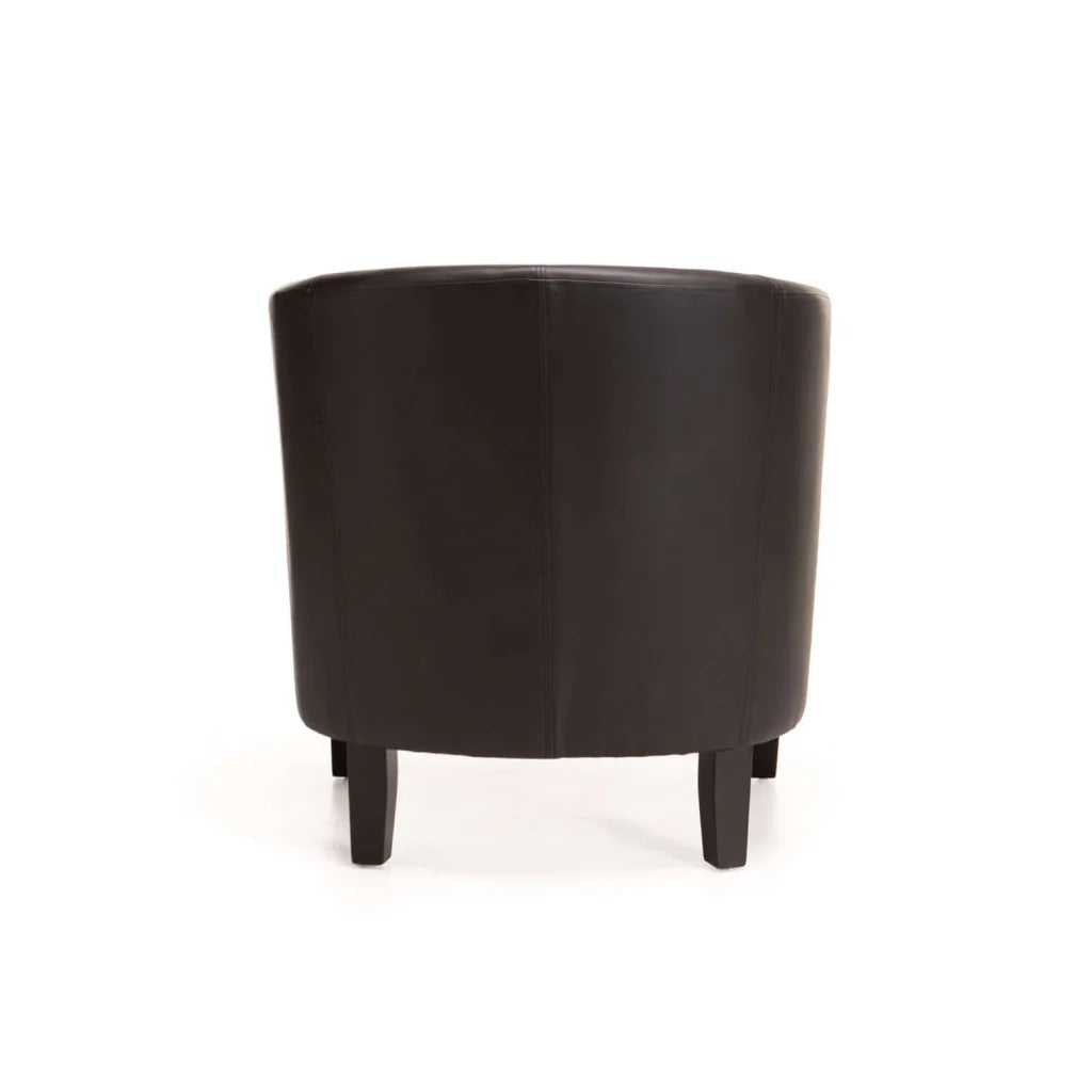 KELLY LEATHER TOUCH TUB ARMCHAIR