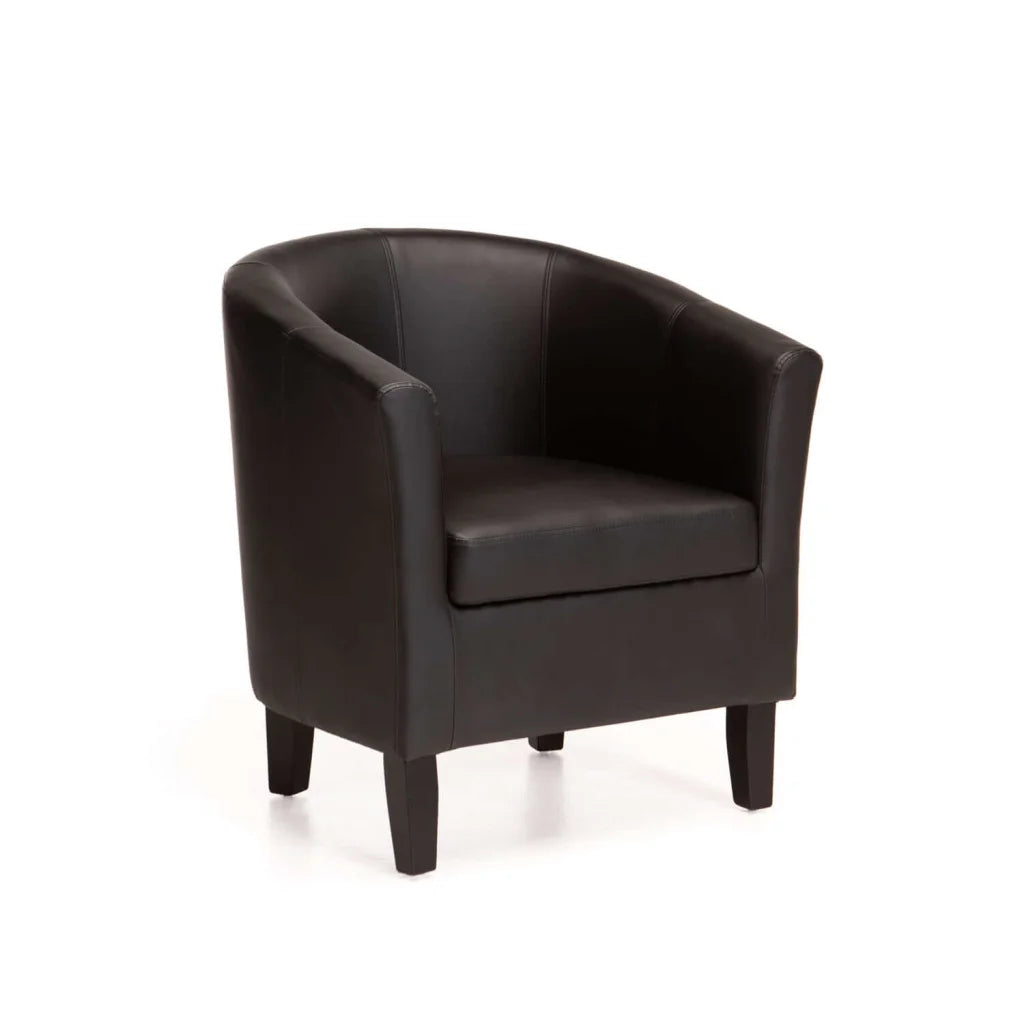 KELLY LEATHER TOUCH TUB ARMCHAIR