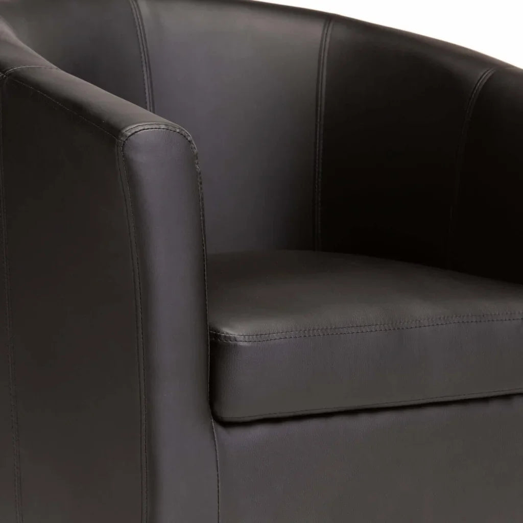 KELLY LEATHER TOUCH TUB ARMCHAIR