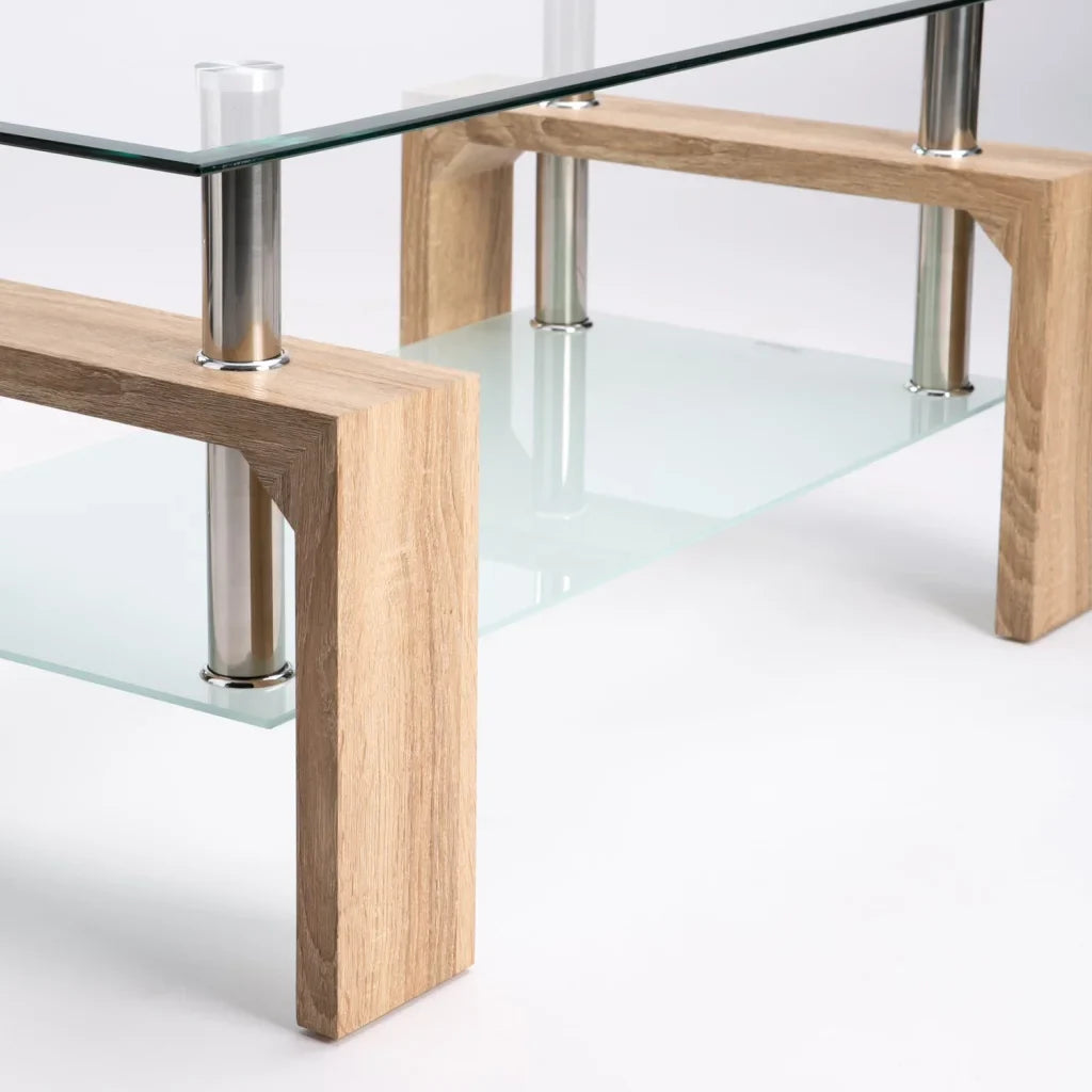 LALA 110x60cm GLASS COFFEE TABLE