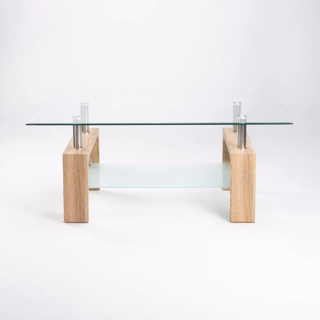 LALA 110x60cm GLASS COFFEE TABLE