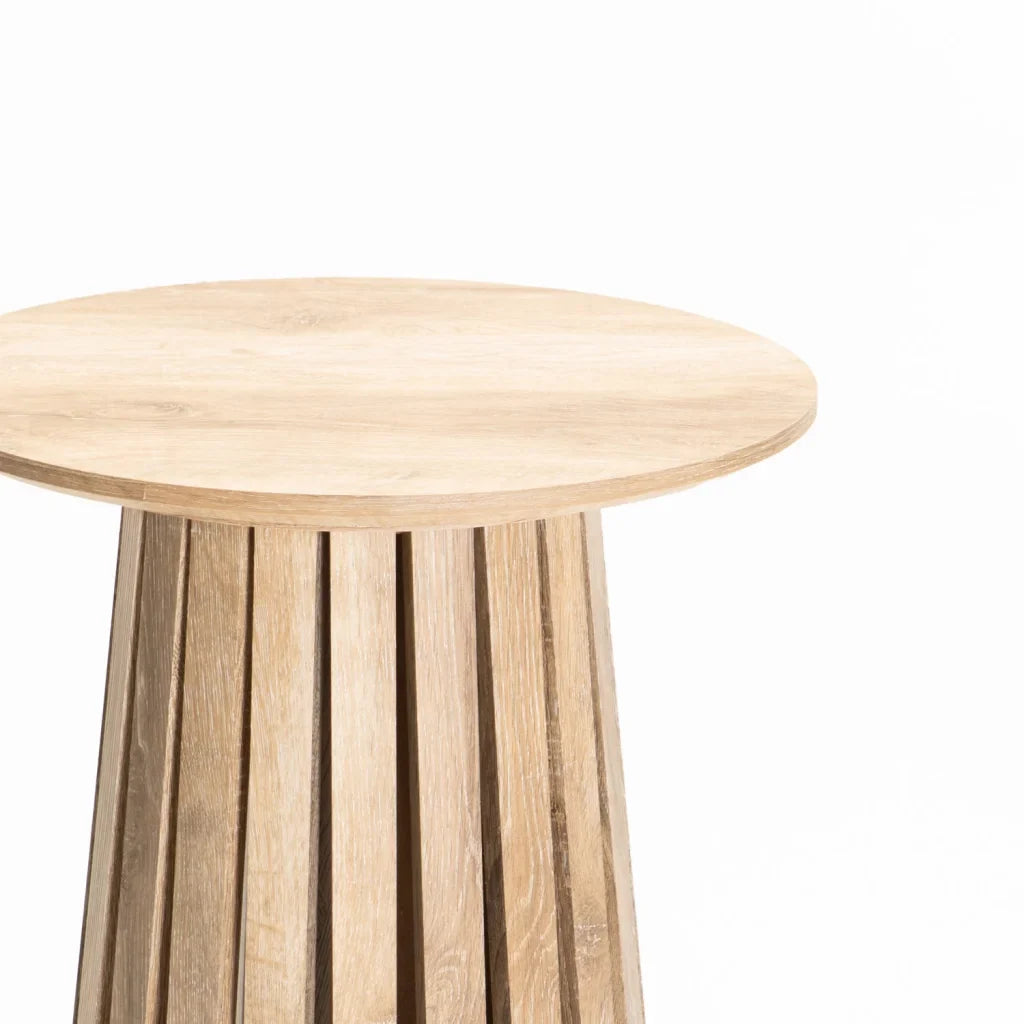LOLA 45cm ROUND SIDE TABLE - OAK
