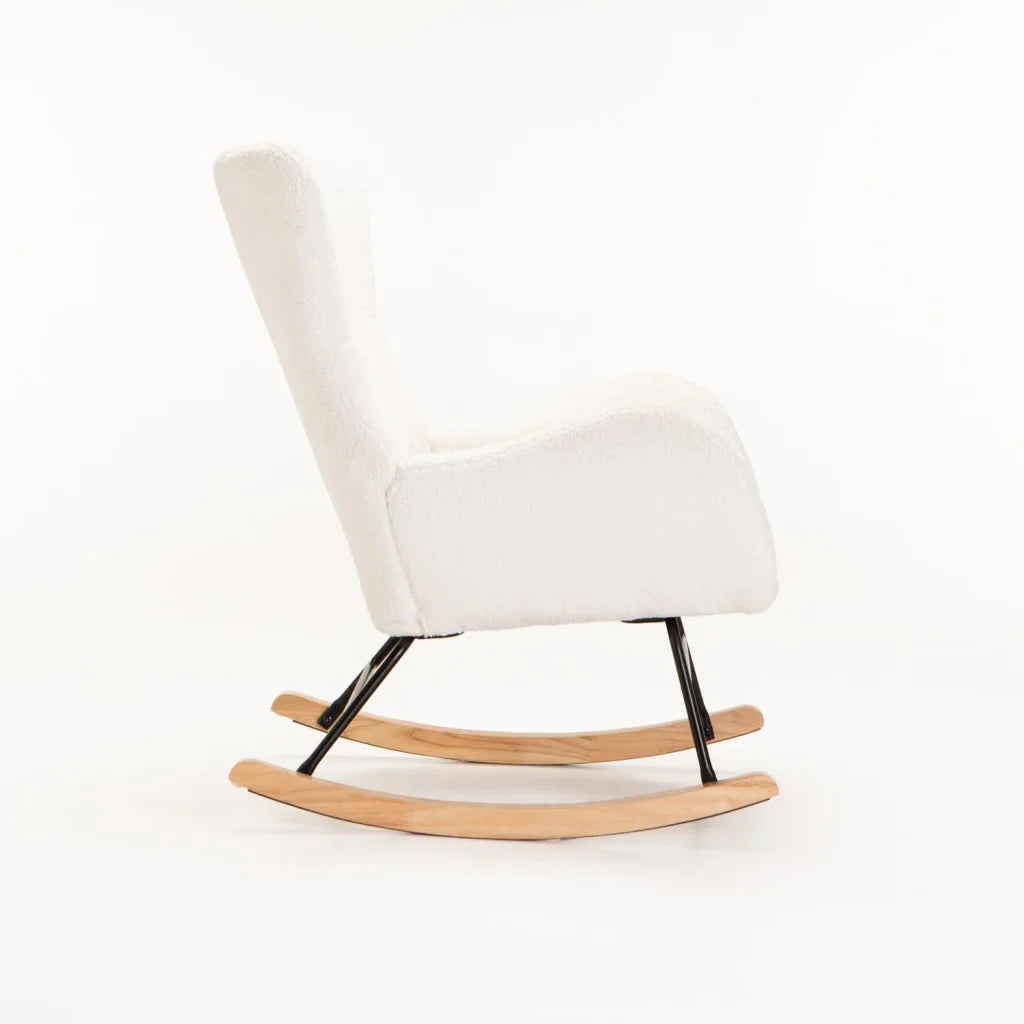 LULU FLEECE ROCKING CHAIR - CREAM