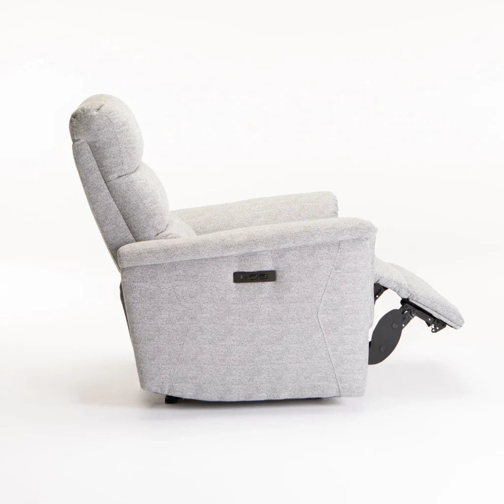 MARCO FABRIC ELECTRIC POWER ARMCHAIR RECLINER-GREY