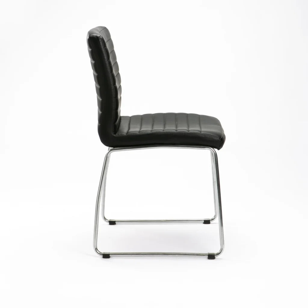MIA LEATHER TOUCH CHROME DINING CHAIR