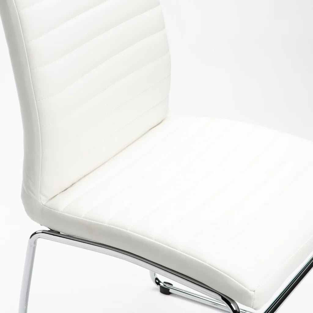 MIA LEATHER TOUCH CHROME DINING CHAIR