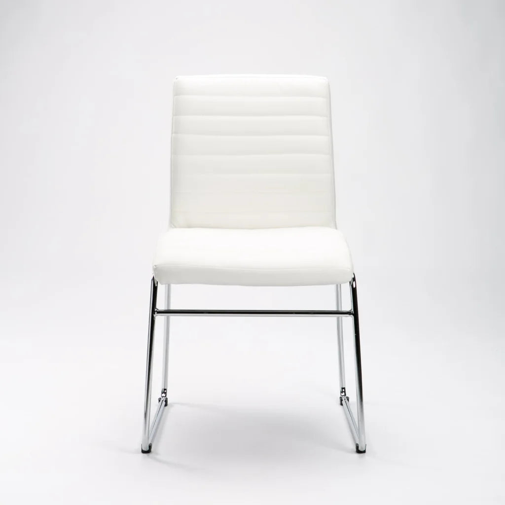MIA LEATHER TOUCH CHROME DINING CHAIR