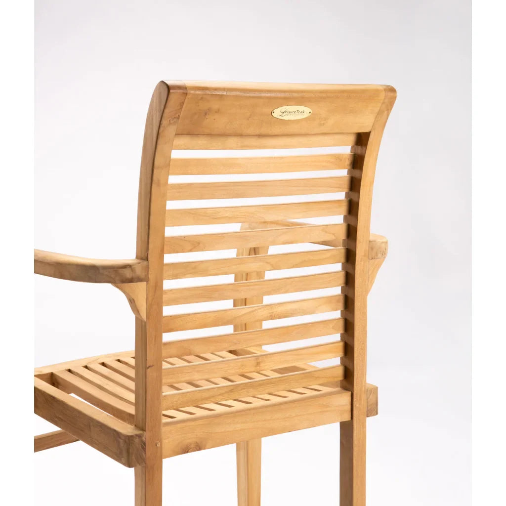 MILAN TEAK STACKING ARMCHAIR