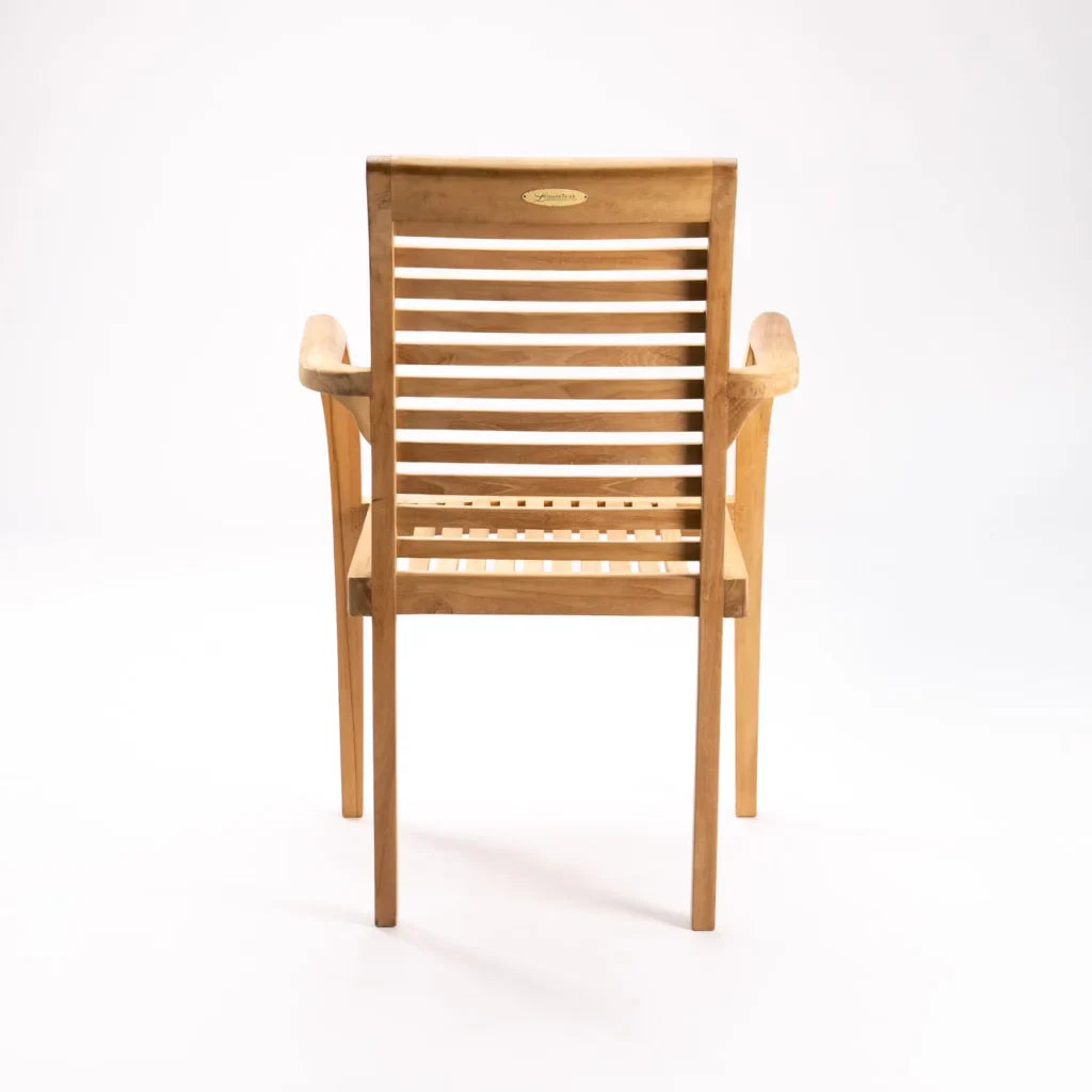 MILAN TEAK STACKING ARMCHAIR