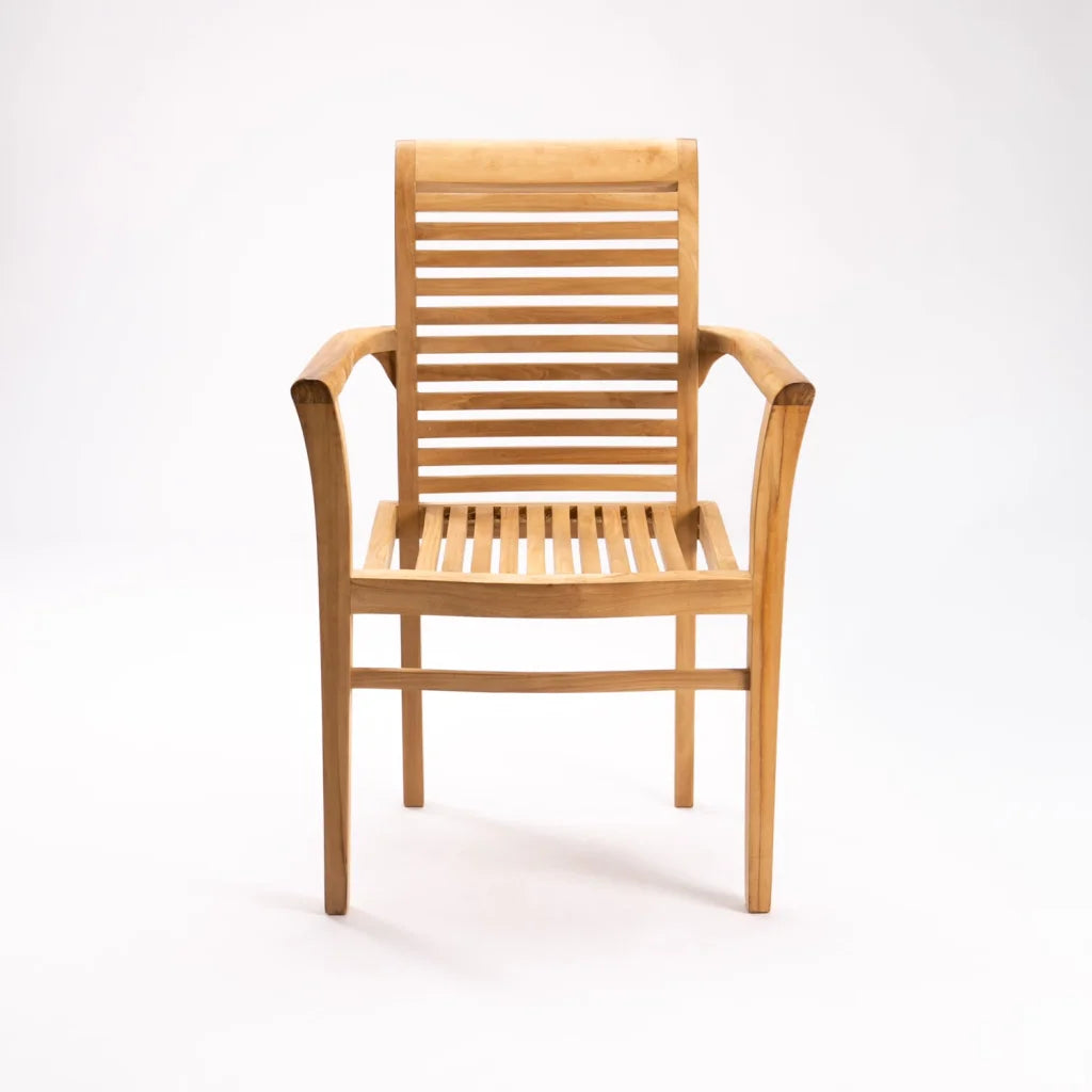 MILAN TEAK STACKING ARMCHAIR