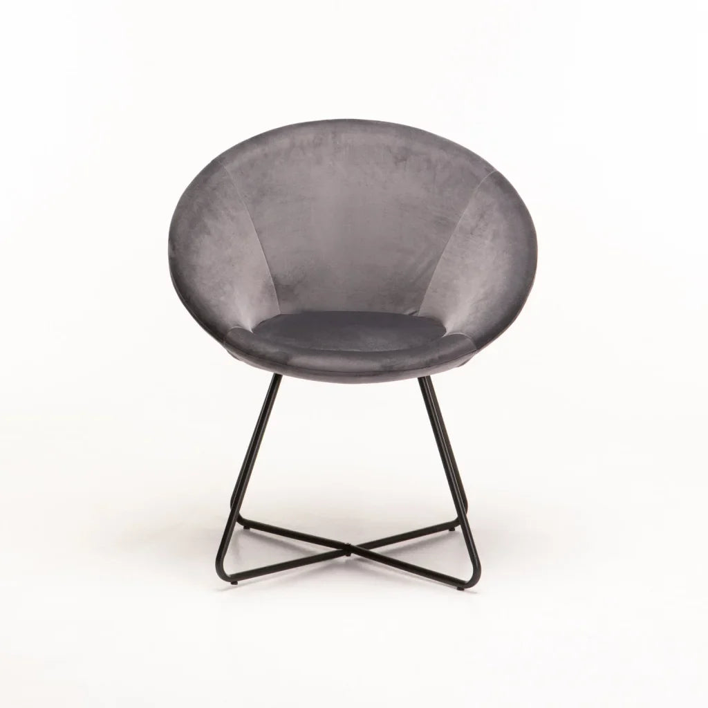 OLA VELVET ARMCHAIR BLACK LEG
