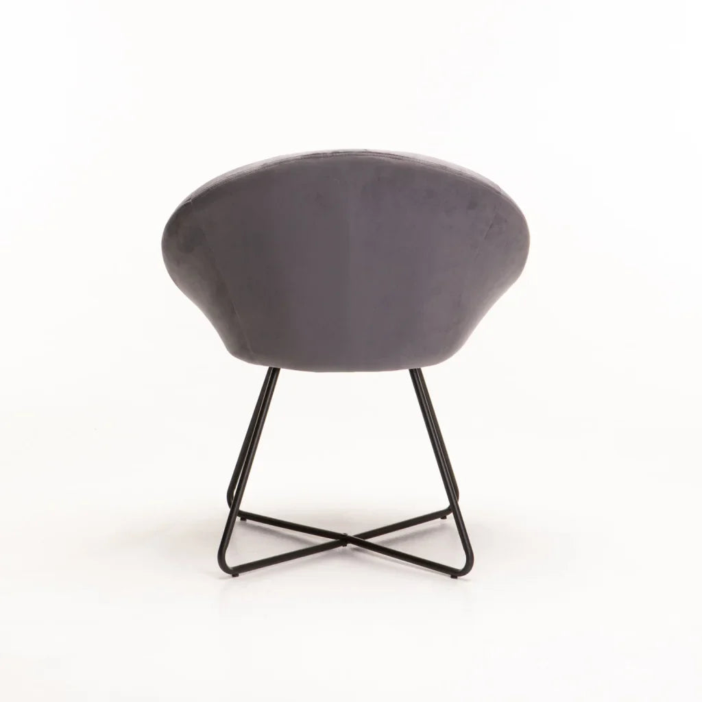 OLA VELVET ARMCHAIR BLACK LEG
