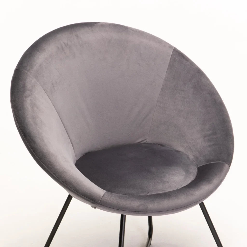 OLA VELVET ARMCHAIR BLACK LEG