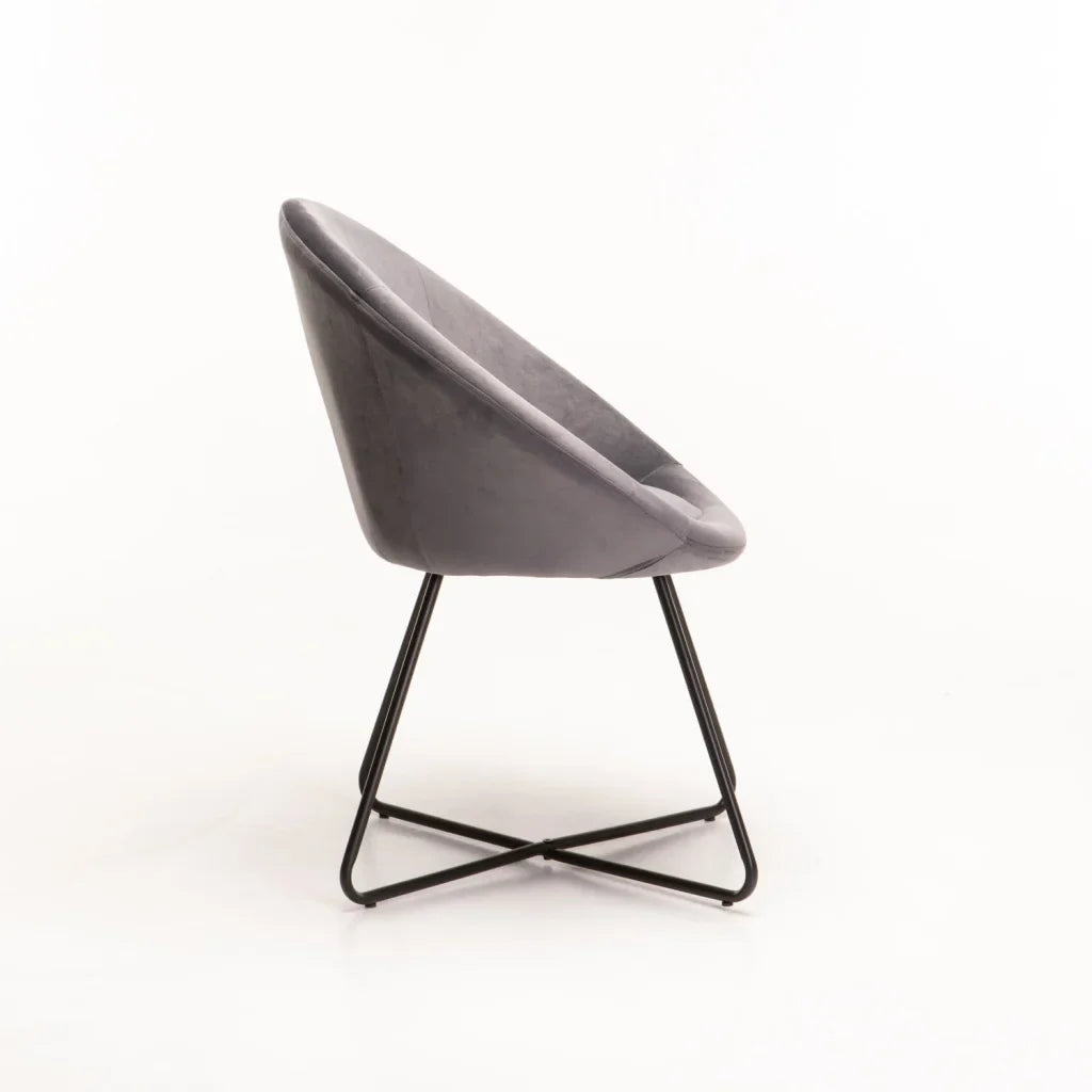 OLA VELVET ARMCHAIR BLACK LEG