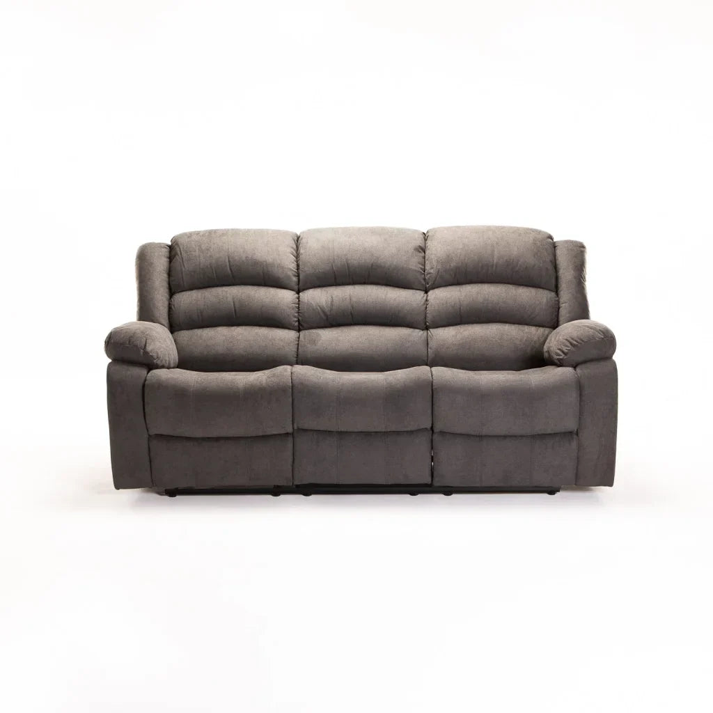 OLI FABRIC 3 SEATER RECLINER - DARK GREY