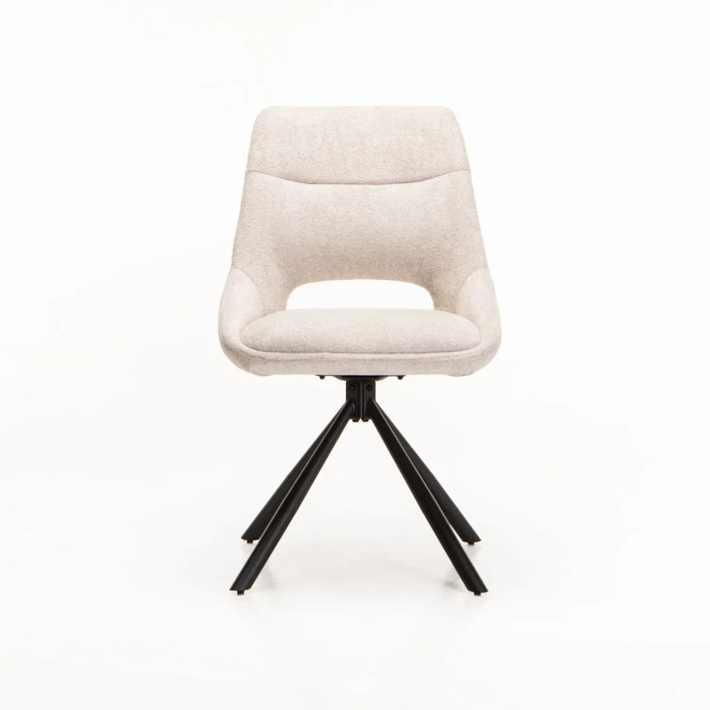 PRATO FABRIC SWIVEL DINING CHAIR