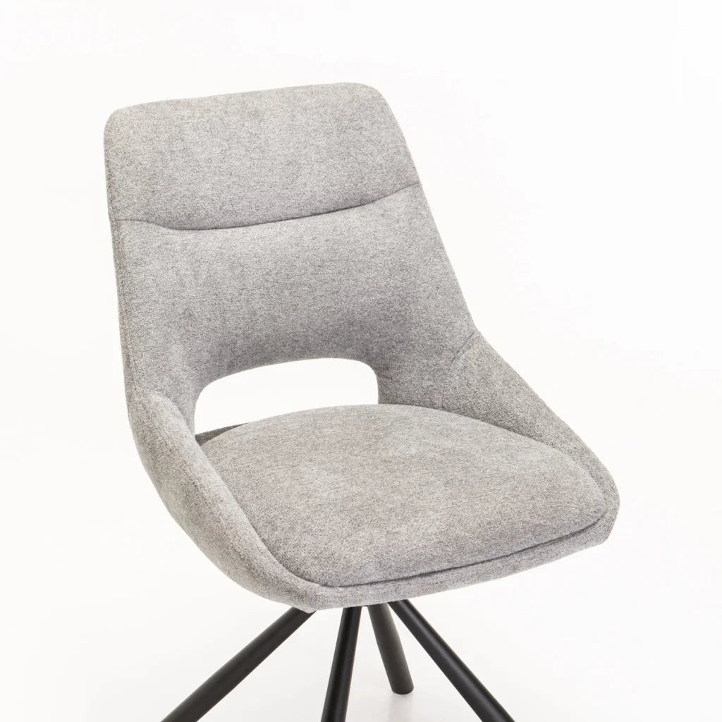 PRATO FABRIC SWIVEL DINING CHAIR