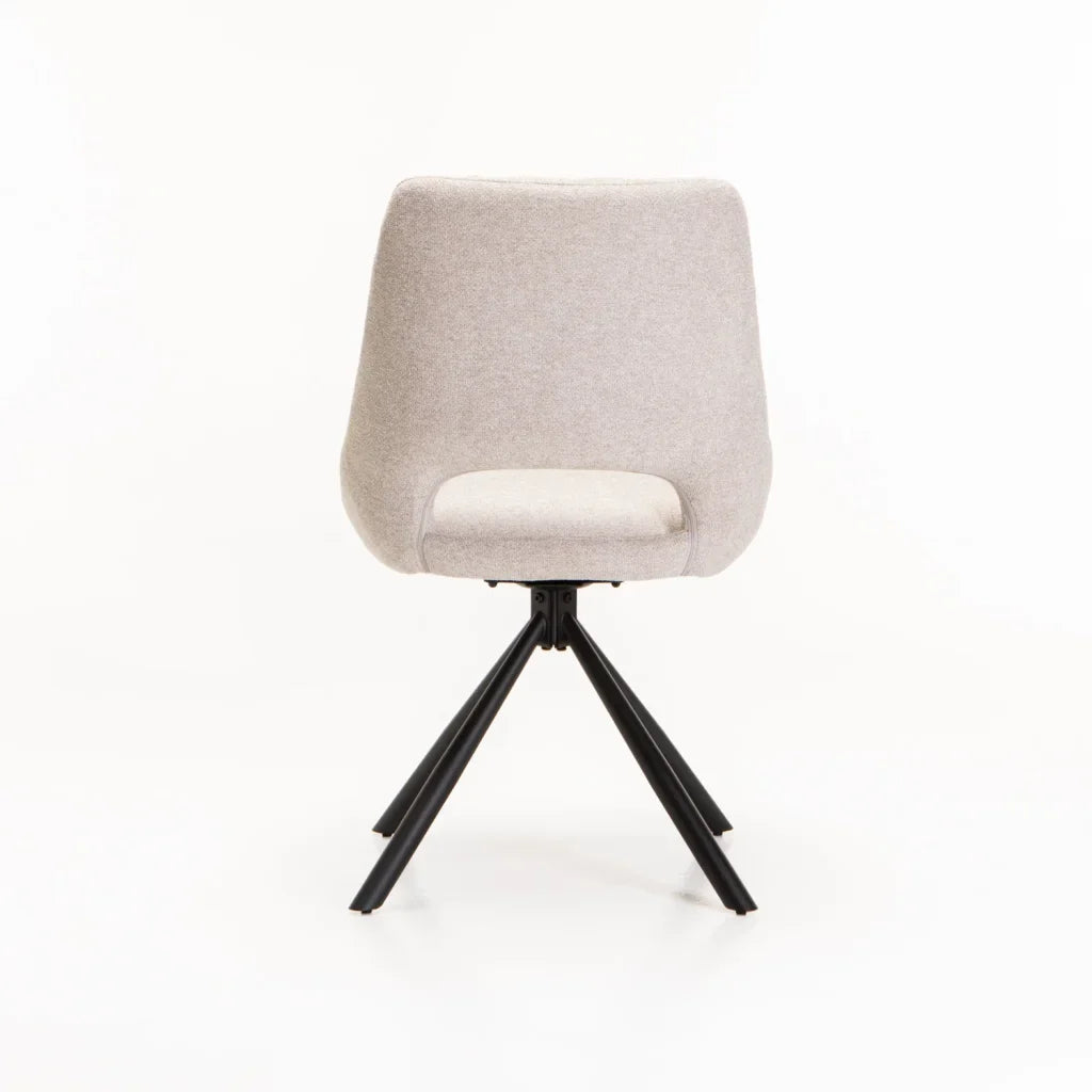 PRATO FABRIC SWIVEL DINING CHAIR
