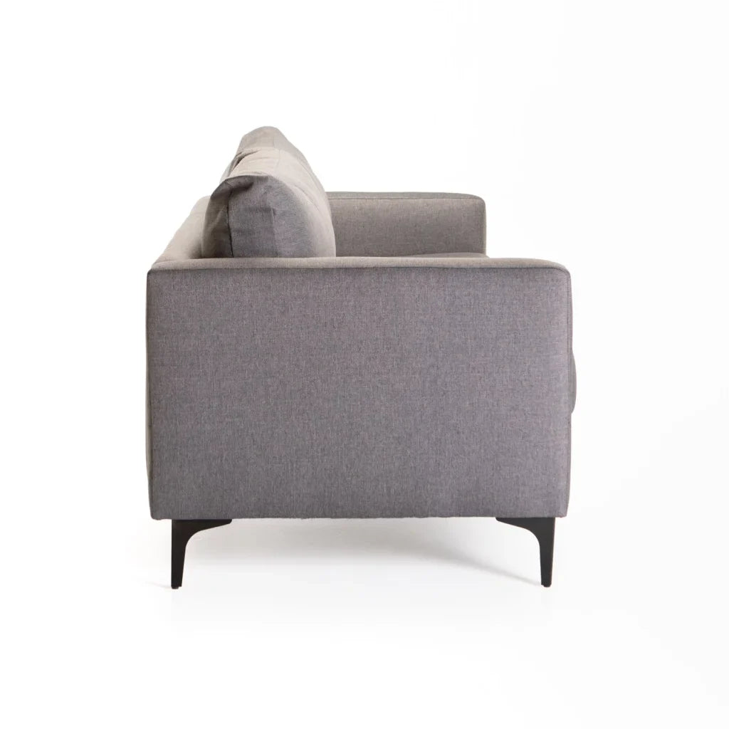 SANTINO FABRIC 3 SEATER - BLACK LEG