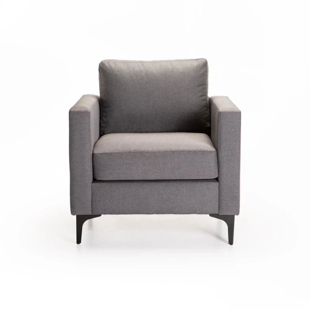 SANTINO FABRIC ARMCHAIR - BLACK LEG