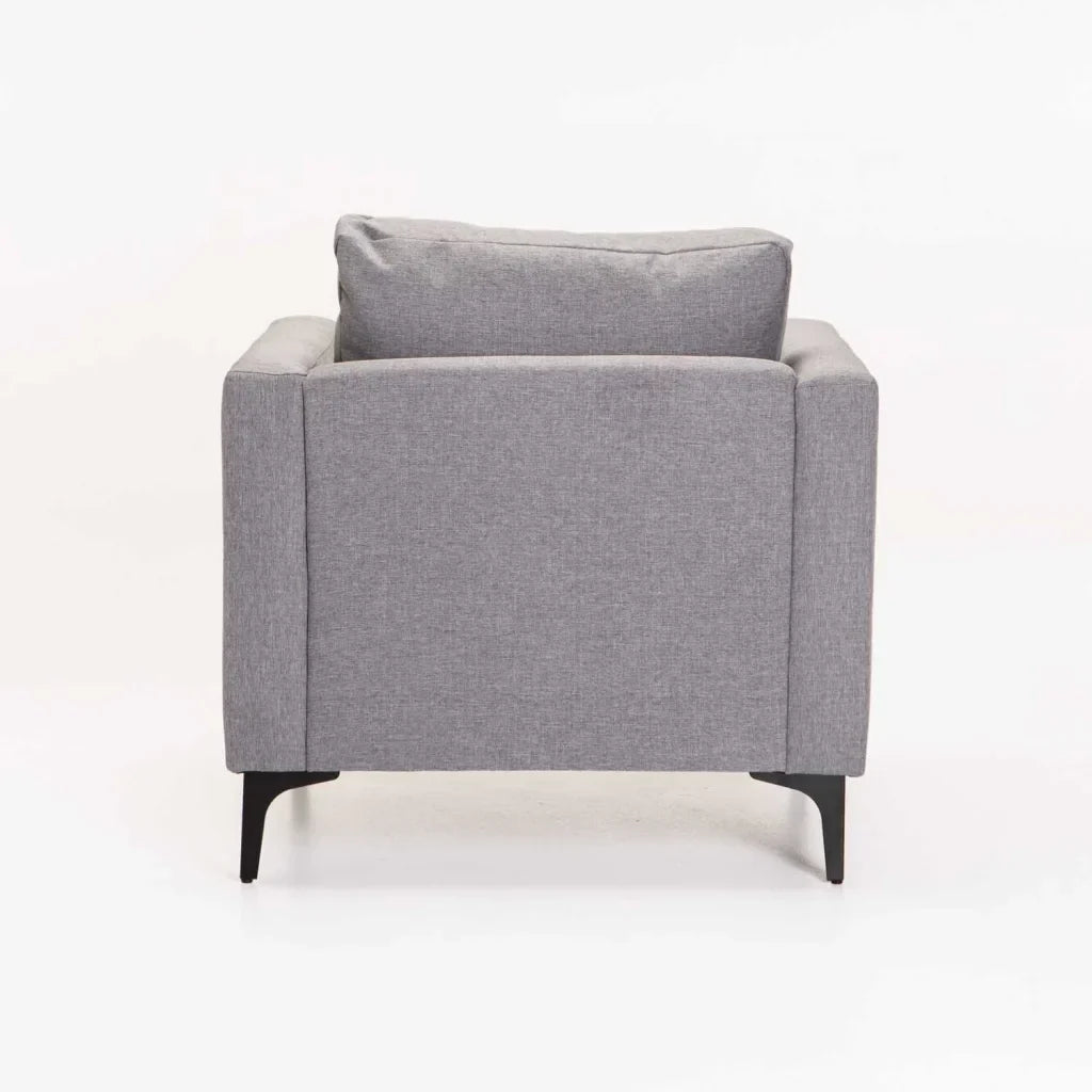 SANTINO FABRIC ARMCHAIR - BLACK LEG