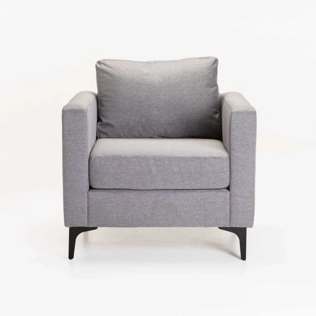 SANTINO FABRIC ARMCHAIR - BLACK LEG