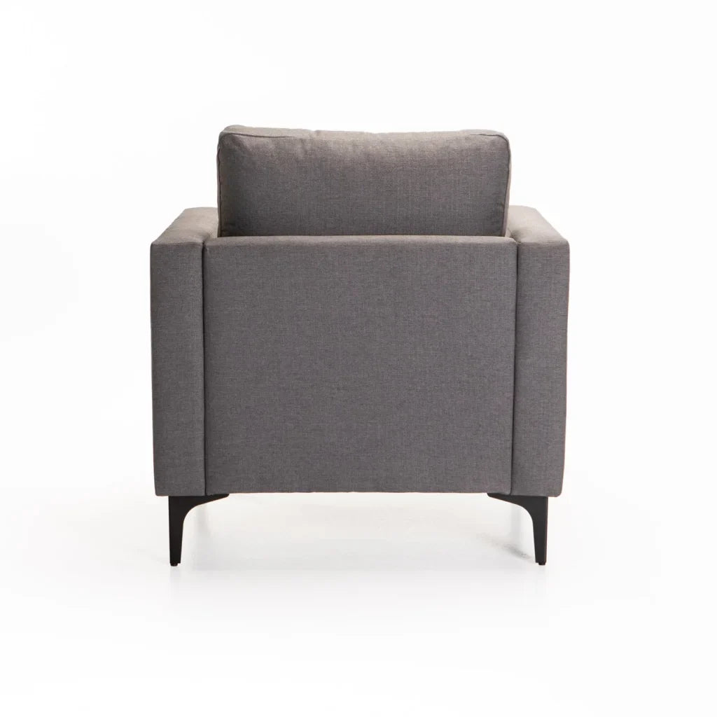 SANTINO FABRIC ARMCHAIR - BLACK LEG